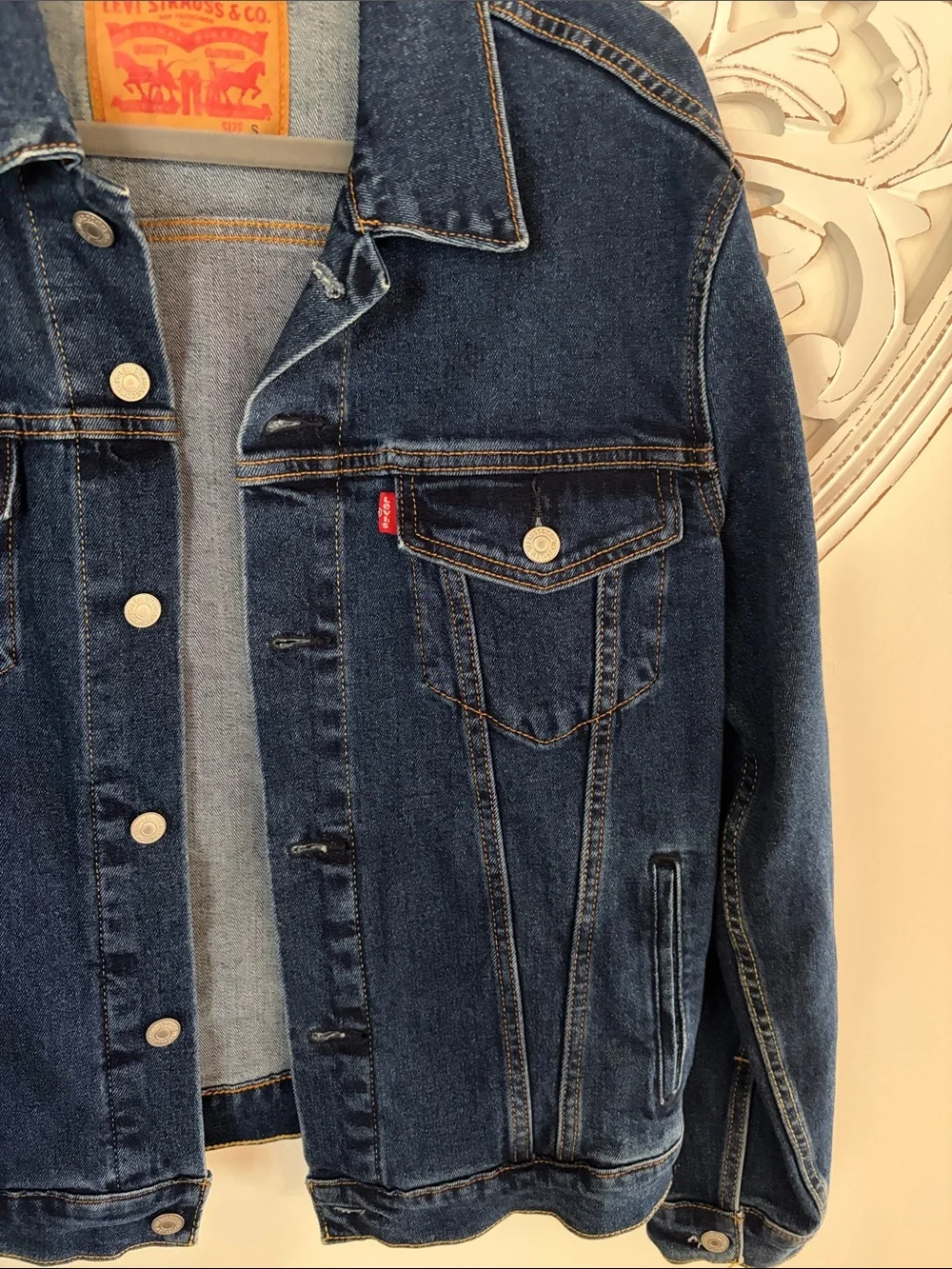 LEVI’S Men’s Indigo Blue Classic Denim Trucker Jacket